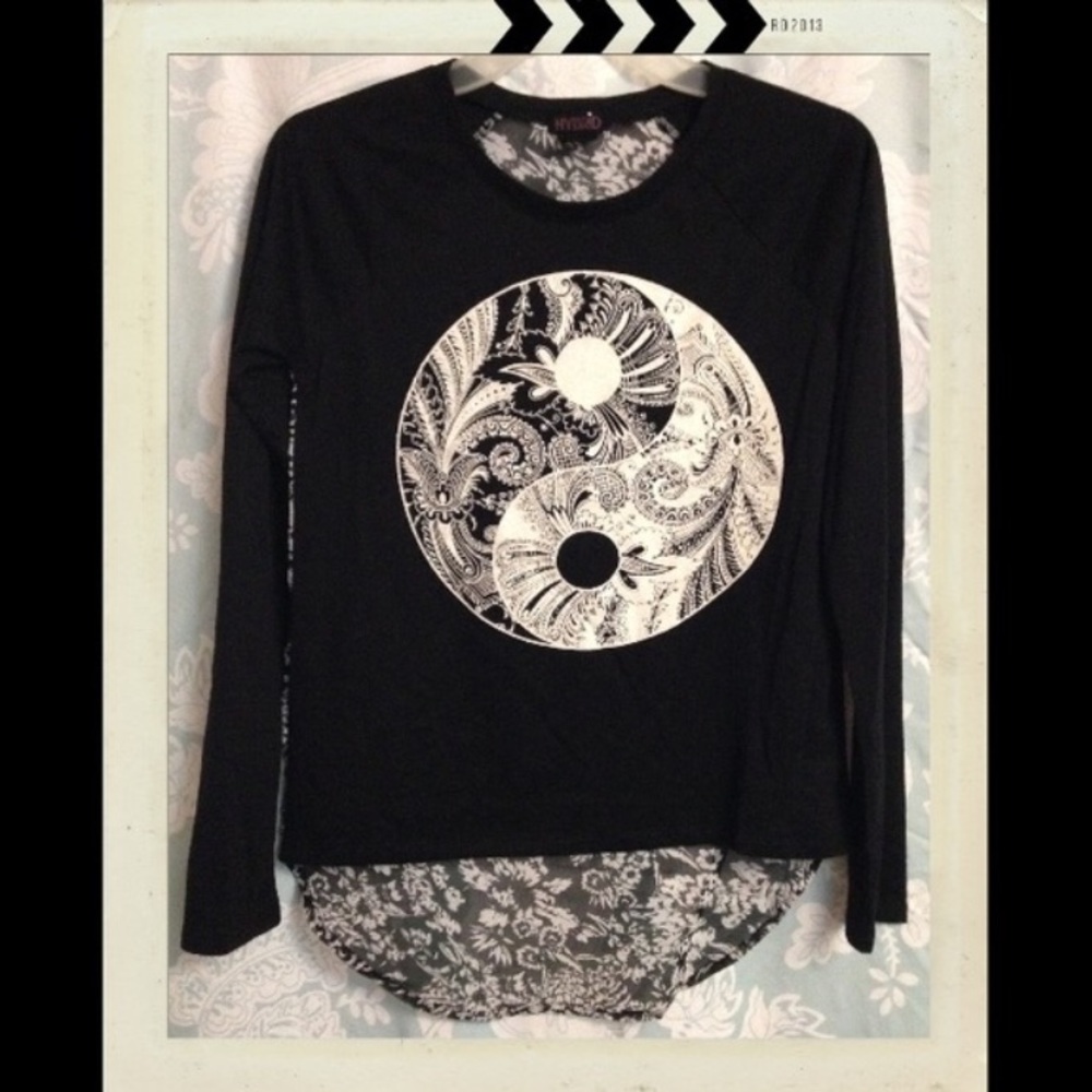 🌻Yin-yang Shirt with Sheer Back